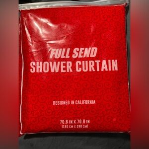 Full Send Red Shower Curtain